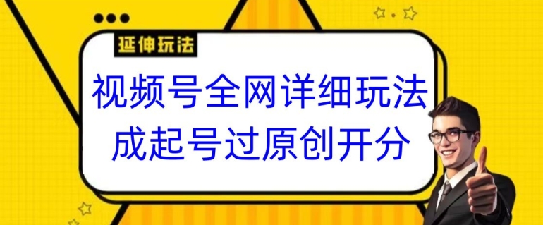 视频号全网最详细玩法，起号过原创开分成，单号日入300+【揭秘】-沐风资源库