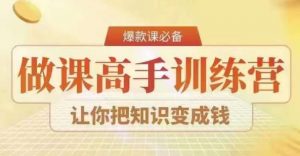 28天做课高手陪跑营，教你一套可复制的爆款做课系统，让你把知识变成钱-沐风资源库