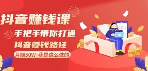 抖音赚钱课-手把手带你打通抖音赚钱路径：月赚50W+我是这么做的！-沐风资源库