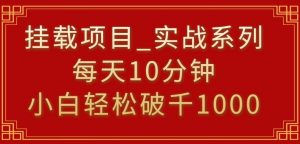 挂载项目，小白轻松破1000，每天10分钟，实战系列保姆级教程【揭秘】-沐风资源库