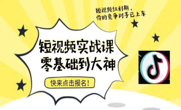 短视频零基础落地实操训练营，短视频实战课零基础到大神-沐风资源库