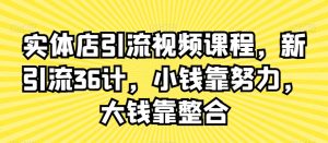 实体店引流视频课程，新引流36计，小钱靠努力，大钱靠整合-沐风资源库