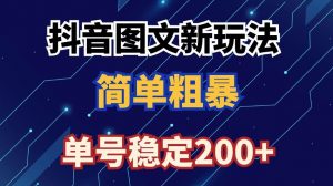 抖音图文流量变现，抖音图文新玩法，日入200+【揭秘】-沐风资源库
