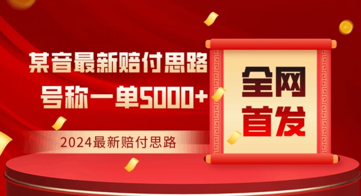 全网首发，2024最新抖音赔付项目，号称一单5000+保姆级拆解【仅揭秘】-沐风资源库