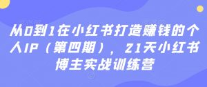 从0到1在小红书打造赚钱的个人IP（第四期），21天小红书博主实战训练营-沐风资源库