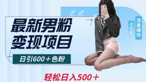 最新男粉变现项目，日引600＋色粉，全平台通用，轻松日入500＋【揭秘】-沐风资源库