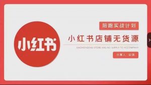 安琪-小红书店铺无货源实战，开店到售后全流程操作-沐风资源库