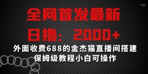 全网首发最新，日撸2000+，外面收费688的金杰猫直播间搭建，保姆级教程小白可操作【揭秘】-沐风资源库