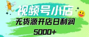 视频号无货源小店从0到1日订单量千单以上纯利润稳稳5000+【揭秘】-沐风资源库
