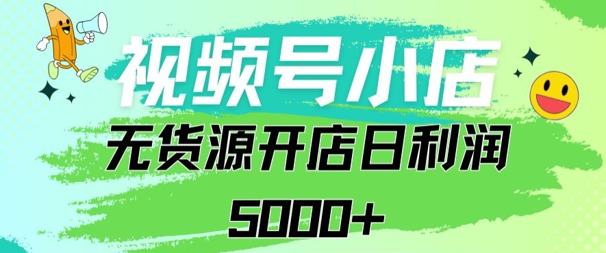 视频号无货源小店从0到1日订单量千单以上纯利润稳稳5000+【揭秘】-沐风资源库