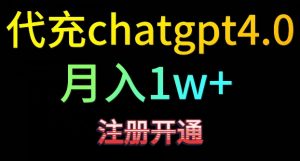 代充chatgpt4，日入500+，精准引流，暴力变现【揭秘】-沐风资源库