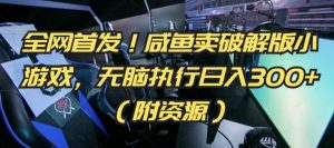 全网首发！咸鱼卖破解版小游戏，无脑执行日入300+（附资源）【揭秘】-沐风资源库
