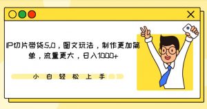 IP切片带货5.0，图文玩法，制作更加简单，流量更大，日入1000+【揭秘】-沐风资源库