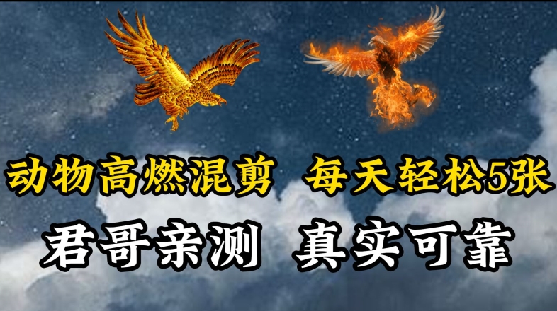 动物超燃混剪，每天轻松5张，剪辑简单大家爱看【揭秘】-沐风资源库