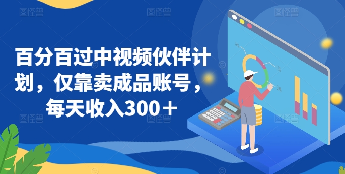 百分百过中视频伙伴计划，仅靠卖成品账号，每天收入300＋【揭秘】-沐风资源库