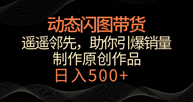 动态闪图带货，遥遥领先，冷门玩法，助你轻松引爆销量，日赚500+【揭秘】-沐风资源库