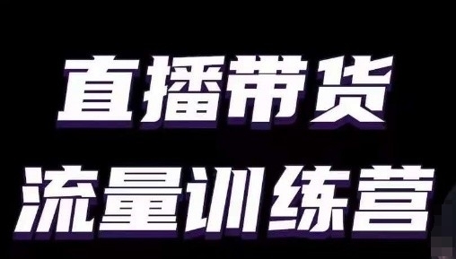 直播带货流量训练营，小白主播必学直播课-沐风资源库