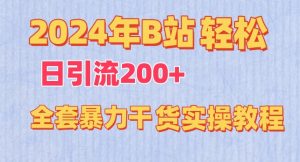 2024年B站轻松日引流200+的全套暴力干货实操教程【揭秘】-沐风资源库
