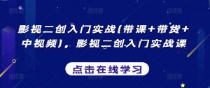 影视二创入门实战(带课+带货+中视频),影视二创入门实战课-沐风资源库