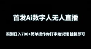 首发Ai数字人无人直播，实测日入700+无脑操作 你打字她说话挂机即可【揭秘】-沐风资源库