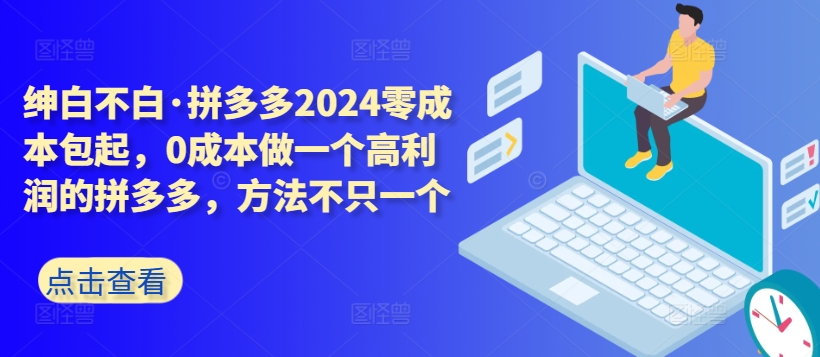 拼多多2024零成本包起，0成本做一个高利润的拼多多，方法不只一个-沐风资源库