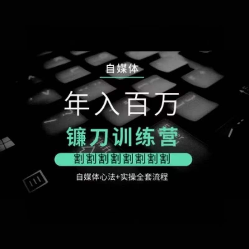 自媒体年入百万镰刀训练营,割割割割割割割割,自媒体心法+实操全套流程-沐风资源库
