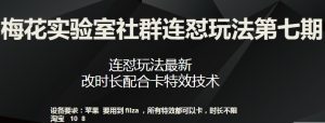 梅花实验室社群连怼玩法第七期，连怼玩法最新，改时长配合卡特效技术-沐风资源库