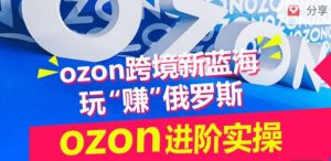 ozon跨境新蓝海玩“赚”俄罗斯，ozon进阶实操训练营-沐风资源库