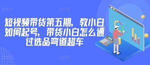 价值2980短视频带货第五期，教小白如何起号，带货小白怎么通过选品弯道超车-沐风资源库