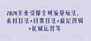 2024美业引爆全域流量玩法，素材打法 付费打法 底层逻辑 私城运营等-沐风资源库