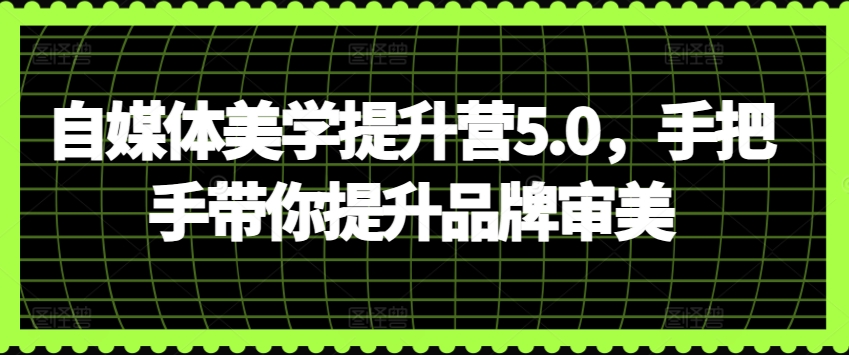 自媒体美学提升营5.0，手把手带你提升品牌审美-沐风资源库