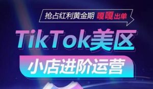 TikTok Shop美区小店进阶运营，抢占红利黄金期 嘎嘎出单-沐风资源库