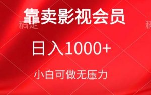 靠卖影视会员，日入1000+，落地保姆级教程，新手可学【揭秘】-沐风资源库