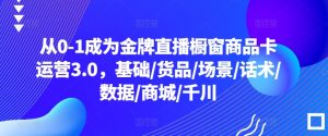 从0-1成为金牌直播橱窗商品卡运营3.0，基础/货品/场景/话术/数据/商城/千川-沐风资源库