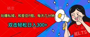 玩爆私域，和爱豆P图，每天几分钟 轻松日入300+【揭秘】-沐风资源库