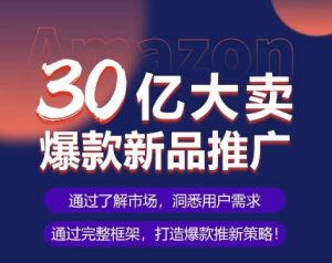 亚马逊·30亿大卖爆款新品推广，可复制、全程案例实操的爆款推新SOP-沐风资源库