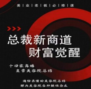 总裁新商道(美业老板必修课),通俗易懂的美容院总结,解决美容院各种疑难杂症-沐风资源库