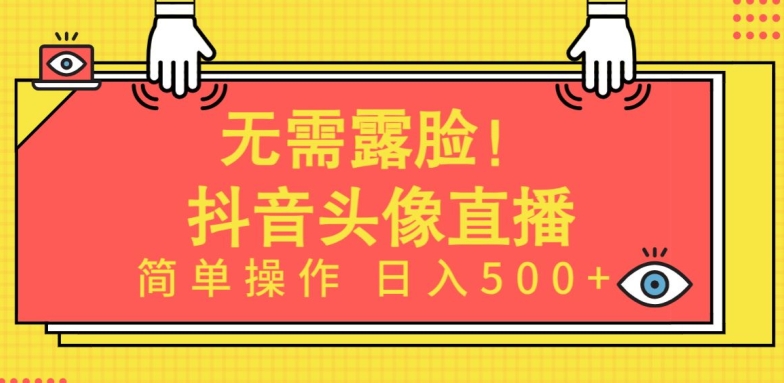 无需露脸，Ai头像直播项目，简单操作日入500+【揭秘】-沐风资源库