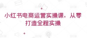 小红书电商运营实操课，​从零打造全程实操-沐风资源库