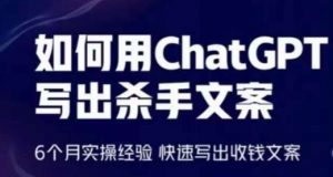 如何用ChatGPT写出杀手文案，6个月实操经验，快速写出收钱文案-沐风资源库