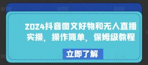 2024抖音图文好物和无人直播实操，操作简单，保姆级教程-沐风资源库
