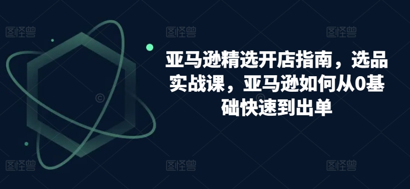 亚马逊精选开店指南，选品实战课，亚马逊如何从0基础快速到出单-沐风资源库