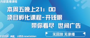 4.26日内部回放课程《项目孵化-开钱眼》赚钱的底层逻辑【揭秘】-沐风资源库