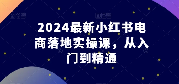 2024最新小红书电商落地实操课，从入门到精通-沐风资源库