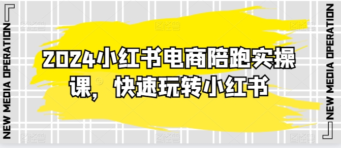 2024小红书电商陪跑实操课，快速玩转小红书，超过20节精细化课程-沐风资源库
