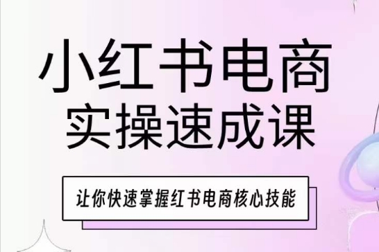小红书电商实操速成课,让你快速掌握红书电商核心技能-沐风资源库