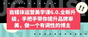 自媒体运营美学课6.0.全新升级，手把手带你提升品牌审美，做一个有调性的博主-沐风资源库
