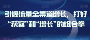 引爆流量全渠道增长，打好“获客”和“增长”的组合拳-沐风资源库