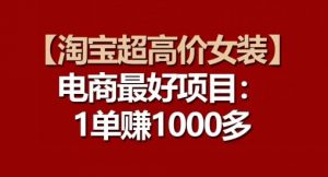 【淘宝超高价女装】电商最好项目：每一单都是高利润-沐风资源库