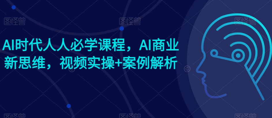 AI时代人人必学课程，AI商业新思维，视频实操+案例解析【赠AI商业爆款案例】-沐风资源库